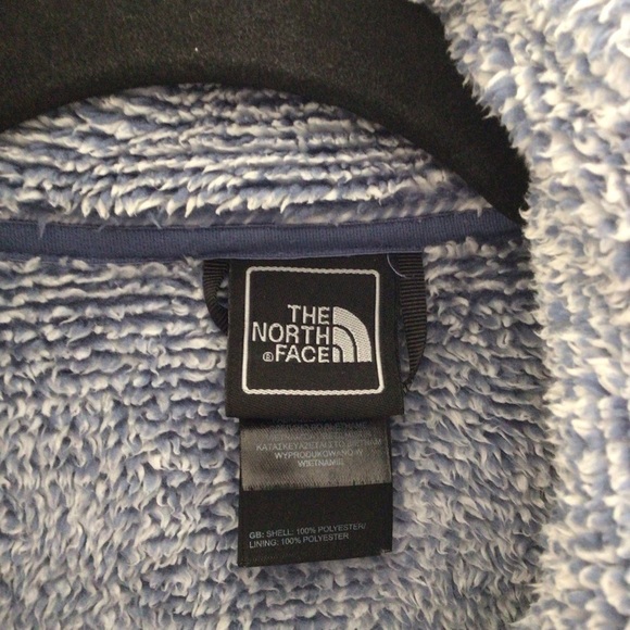 The North Face full zip jacket women medium blue fuzzy jersey - Picture 5 of 9